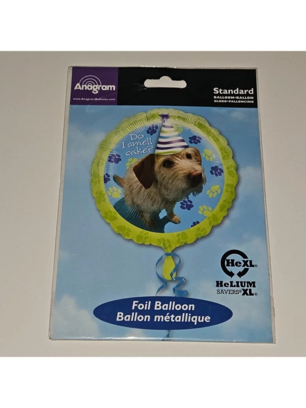 NEW 2 Dog Foil Balloons Lot Party Supplies Birthday Do I Smell Cake Leash Ball